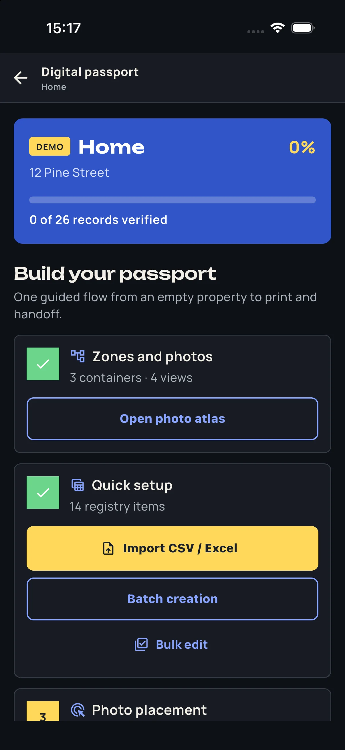 HouseOps passport completeness workflow